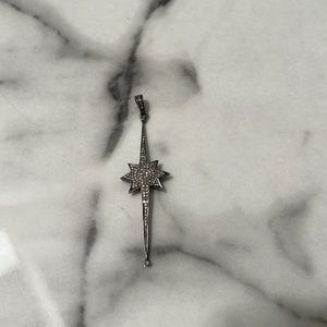 Diamond starburst pendant charm